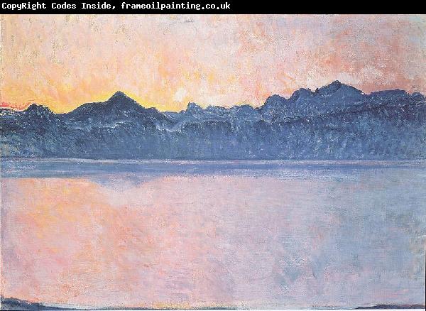 Ferdinand Hodler Genfersee mit Mont-Blanc im Morgenlicht